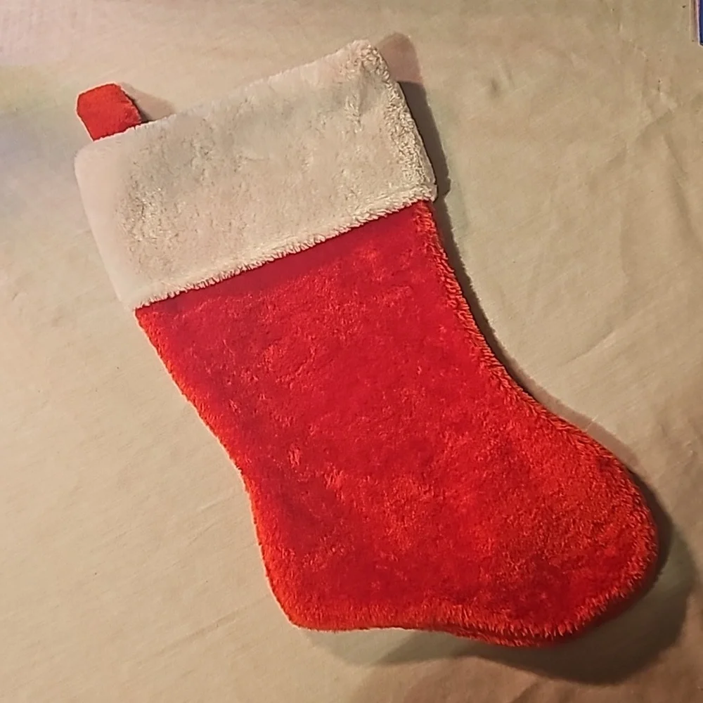Christmas fleece stocking nwot